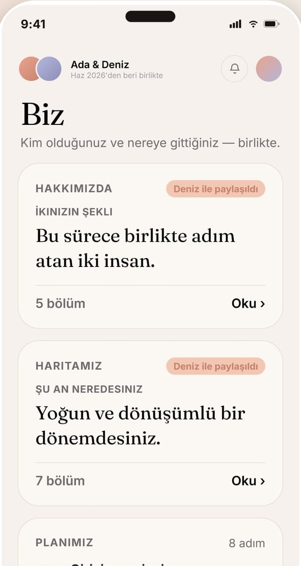 Biz ekranı: ortak haritanız